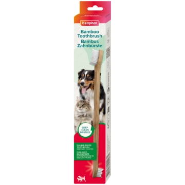 Beaphar BAMBOO TOOTHBRUSH - dwugłowicowa bambusowa