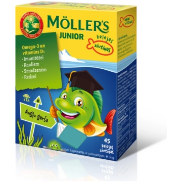 MOLLERS Junior (augļu garša) zivju eļļas želejas z