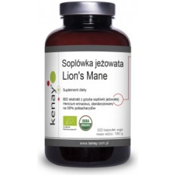 Lion"s Mane Organic 500 mg Kenay AG 300 caps