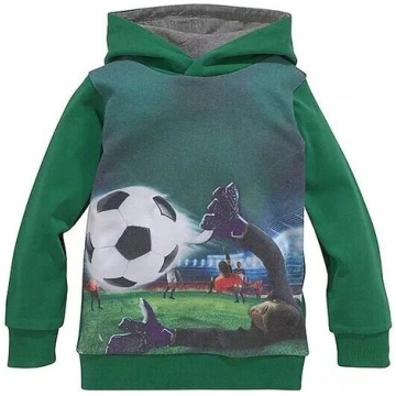 Džemperis zēniem Football, zaļš, 116/122 cm Kidswo