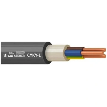 Lietkabelis CYKY-L strāvas kabelis, 5 x 10 mm², me
