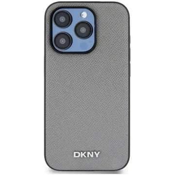 DKNY mākslīgās ādas maciņš ar sudraba metāla logo