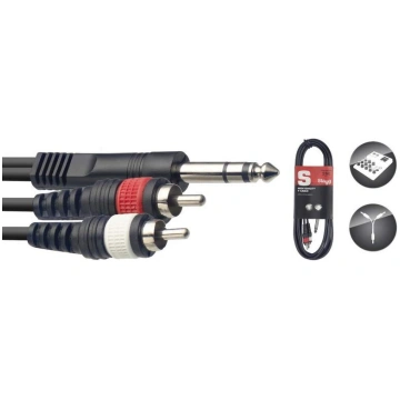 Stagg, RCA Jack Stereo 6.3 mm, 2 m