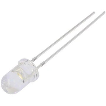 LED; white warm; 5mm; 4500mcd; 30°; Front: convex;