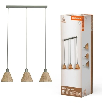 LEDVANCE 3 spuldzes Decor Raffia Linear Pendant Li