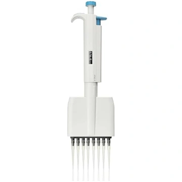 Mikropipete, pipete, daudzkanālu pipetes pistole a