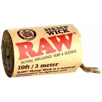 RAW - Stoppino in Canapa Cerata - Hemp Wick - 3m