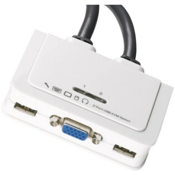 Przecznik EFB Data Switch KVM 2-Port VGA, USB, Aud