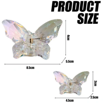 Matu aksesuāri, 3 gab. Plastmasas Butterfly matu s