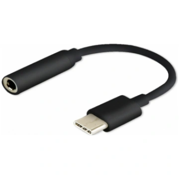 Kabelis Savio USB Type C Male - 3.5mm Female Black