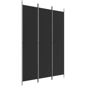 Telpas dalītājs, 150x220cm, 3 daļas, melns vidaXL