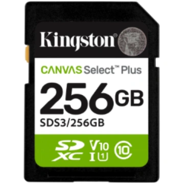 Kingston Canvas Select Plus , 256 GB , SD , Flash 