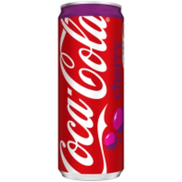 COCA COLA Cherry gāzēts bezalkoh.dzēriens skārdenē