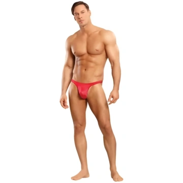 Male Power Satin Bong Thong Red L/XL