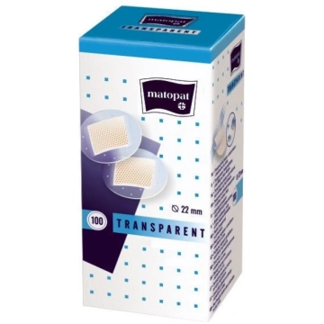Plāksteris Matopat Transparent, 100 gab