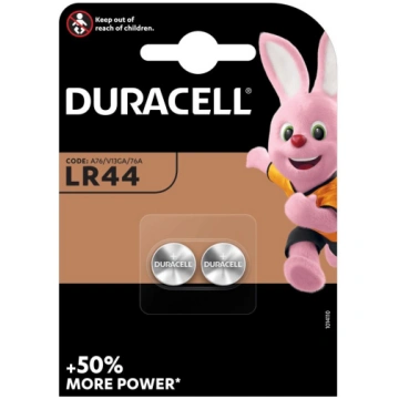 Baterijas DURACELL LR44, 2 gab