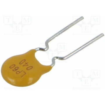 Fuse: PTC polymer; 400mA; Imax: 40A; THT; Iswitch.