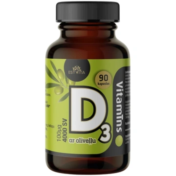 Vitamīns D3 4000 SV, 90 kapsulas