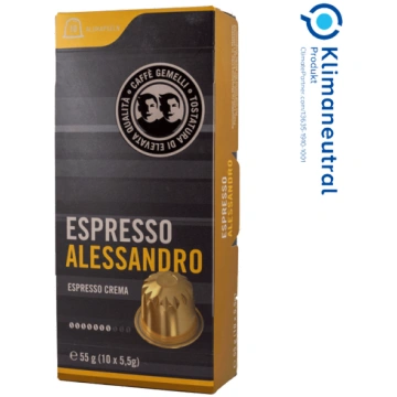 Kafijas kapsulas Gemelli, Espresso Alessandro. 55