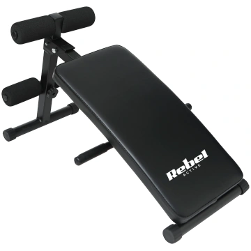 Inclined training bench for exercising abdominal m