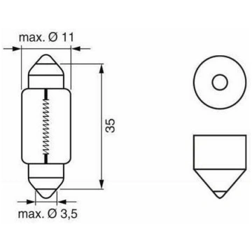 Spuldzīte C5W 12V 5W SV8.5 NARVA 171253000