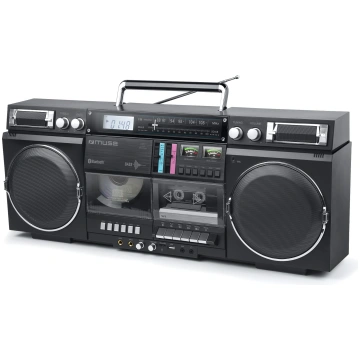 Pārnēsājams Bluetooth radio CD kasešu magnetofons 