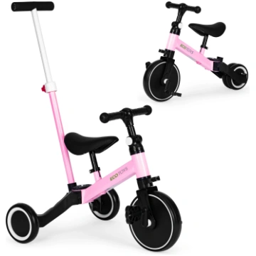 Trīsritenis EcoToys 2in1, rozā krās