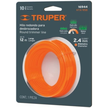 Apaļā trimmera aukla 2,4 mm/12 m HTA-95B TRUPER