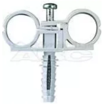 Cauruļu stiprinājums dubultais 22mm, Neilona 28432
