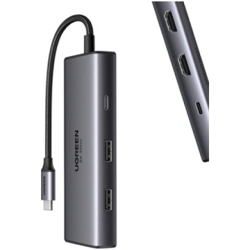 HUB USB Ugreen CM498 1x USB-C 1x USB-C PD 2x HDMI 