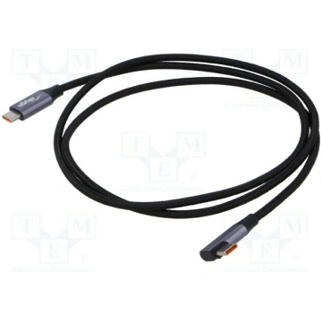 Cable; USB 2.0; USB C plug,USB C angled plug; nick