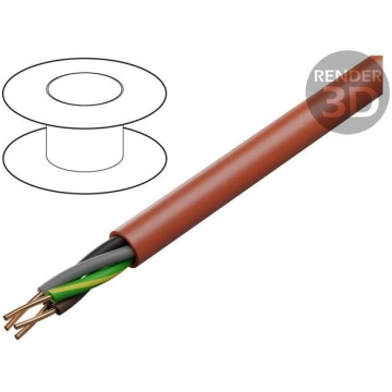 Wire: mains; HDGs; 4G1.5mm2; Insulation: LSZH; red