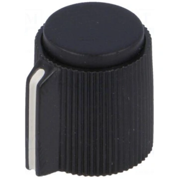 Knob | with pointer | plastic | Øshaft: 6.35mm | Ø