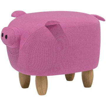 Beliani Pufs Dzīvnieks Rozā Piggy