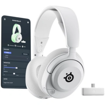 Steelseries Arctis Nova 5X Wireless, baltas - Bezv