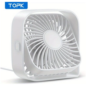 Pārnēsājamais USB galda ventilators ar 3 ātrumiem.