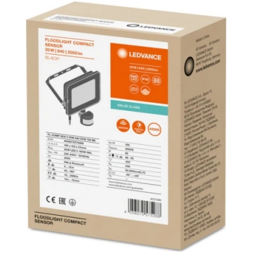 Ledvance LED FLOOD COMPACT SENSOR V 20W 840 SYM 10