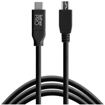 Tether Tools USB-C zu 2.0 Mini B 5-Pin 4.60m black