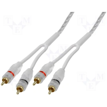 Stereo RCA cable for amplifier (3.0 m). 4CAR