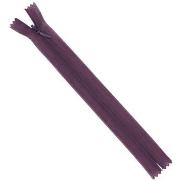Slēpts rāvējslēdzējs 50cm, baklažāns