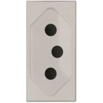 Socket outlet BR Without imprint Silver - Zenit 2C