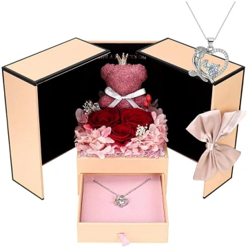 Malloom Ewige Rosen Geschenkbox mit konservierten 