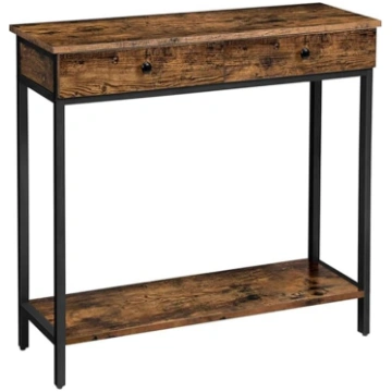 Industrial Console Table, Narrow Console Table wit
