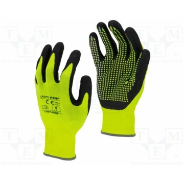 Protective gloves; Size: 8; yellow-black; nitryl,p