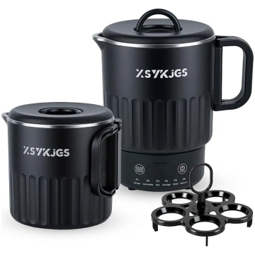 Salokāms tējkanna 1L Black Travel Camping tējkanna