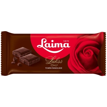 Tumšā šokolāde LAIMA Lukss Roze, 90g
