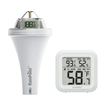 RainPoint HCS565ARF+HCS015T2H Pool Thermometer Sma