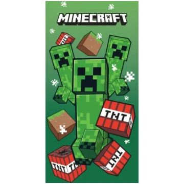Ręcznik plażowy 70x140 Minecraft TNT Creepers ziel