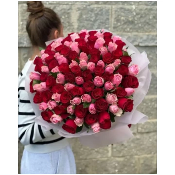 101 red+ pink in round 50 cm
