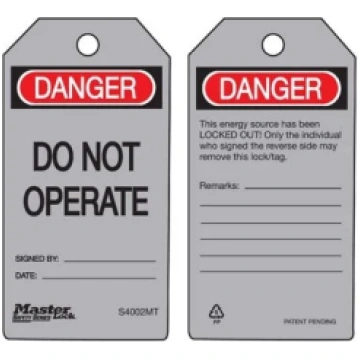 S90004 | Custom Sign (178 x 254 mm) Master Lock